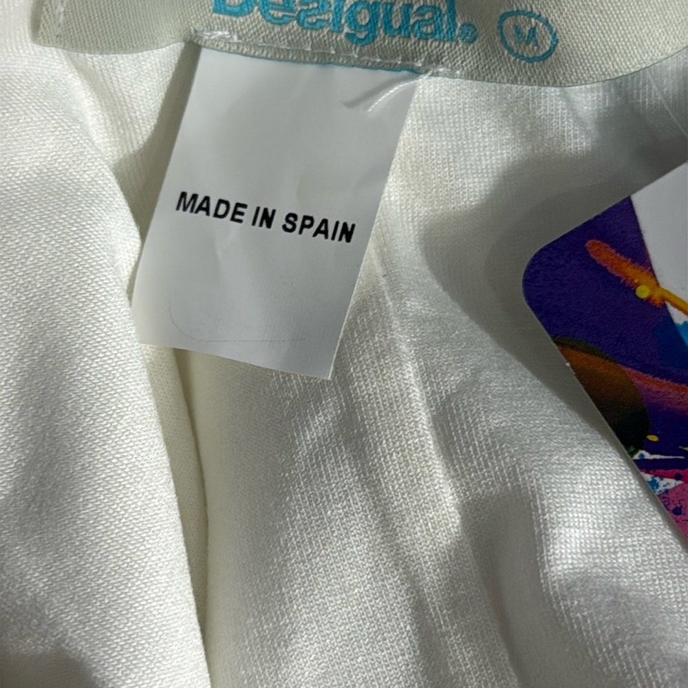 Desigual White and Blue Embellished Midi Dress - Picture 4 of 8